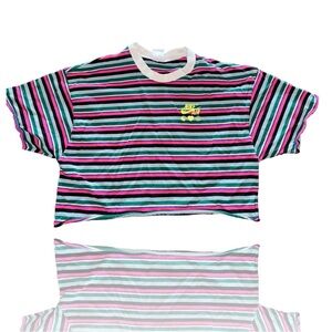 NIKE: Olivia Kim Striped Ladies Crop Top: Medium: Streetwear: Casual